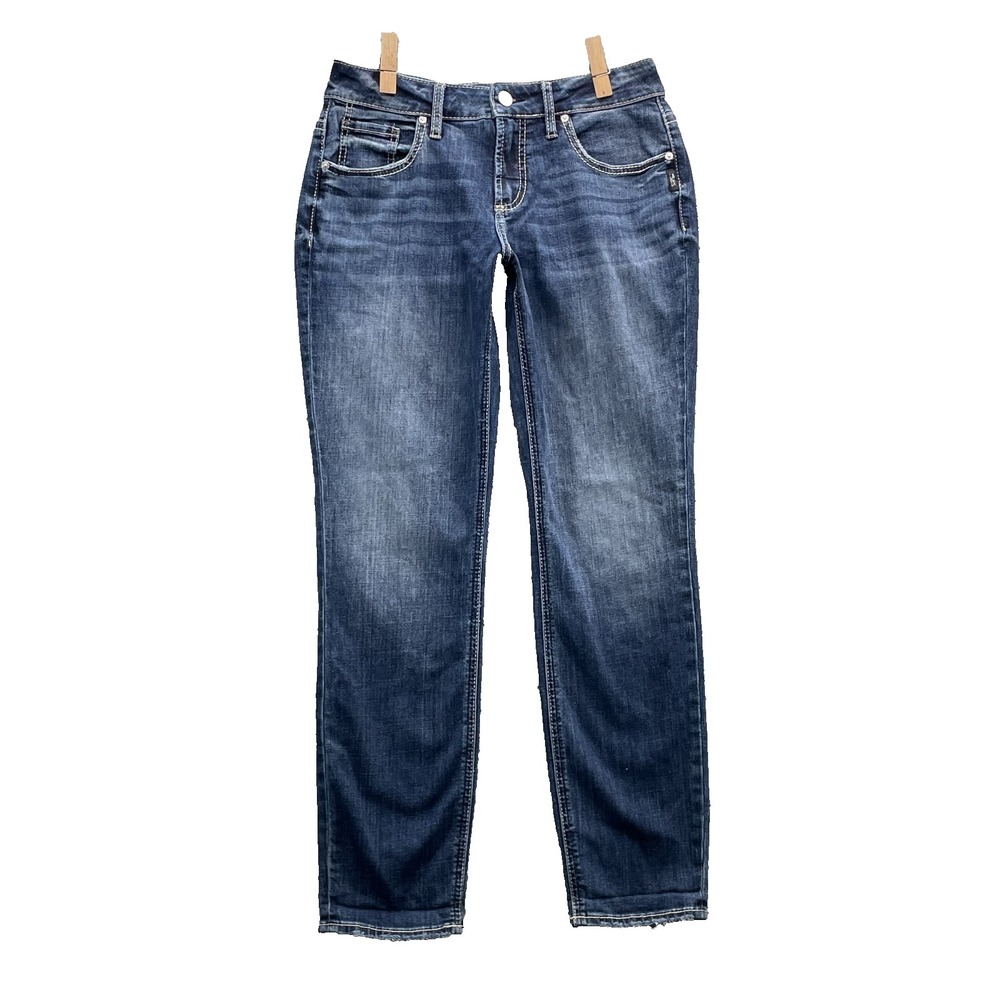 Silver Boyfriend Jeans Women's 30x29* Whisker Classic Slim‎ Preppy Boho Academia